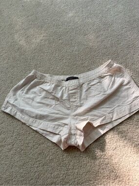Brandy Melville Light Pink Striped Lounge Shorts